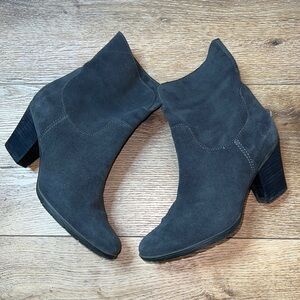 Blondo Gray Suede Pull On Ankle Boots Size 8 1/2 M